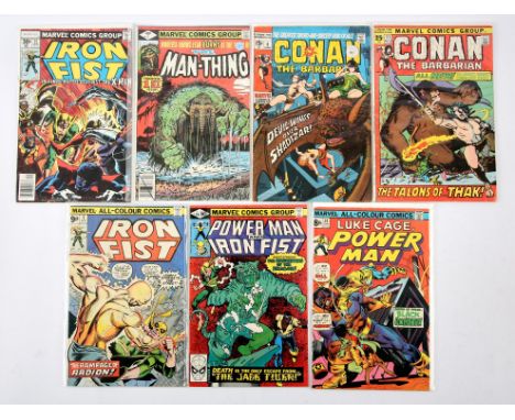 Luke Cage Power Man and Iron fist, Conan the Barbarian and others: a group of 46 early Silver and Bronze-age issues featuring