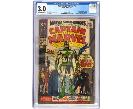 Marvel Super-Heroes No. 12 CGC Grade 3.0 featuring the 1st appearance of Captain Marvel (Mar-Vell) (Marvel comics, December 1