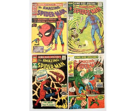 The Amazing Spider-Man Annuals: a group of 4 early rare issues featuring 1st appearance of Xandu (Marvel Comics, 1965 onwards