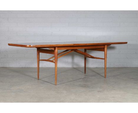 § Robert Heritage (1927-2008), a rosewood 'Hamilton' dining table, c.1960s, designed for Archie Shine, the rounded top over t