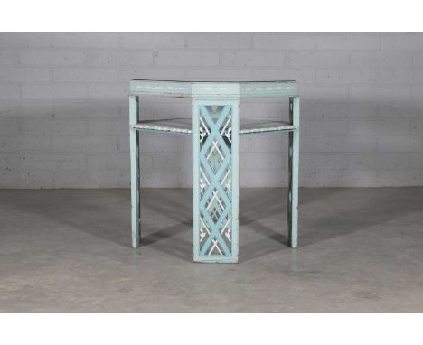 ▲ Oskar Kaufmann (Hungarian, 1873-1956) a painted wooden side table, c.1920, designed for Leo Lewin's villa in Breslau, Wrocl