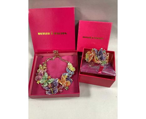 Butler & Wilson; A Modern Statement Butterfly Necklace, in original box; Together with A Matching Large Bangle, in original b