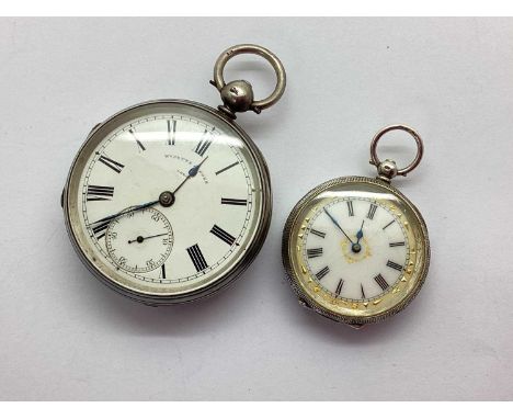 Wm Potts &amp; Sons Leeds; A Hallmarked Silver Cased Openface Pocket Watch, the signed white dial with Arabic numerals and se