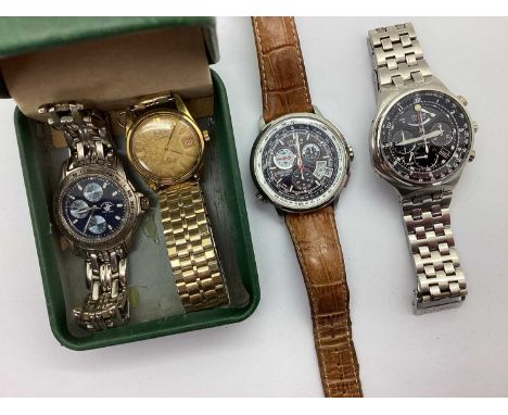 Bentima Star; A Vintage Automatic Gent's Wristwatch, the discoloured signed dial with line markers, centre seconds and date a