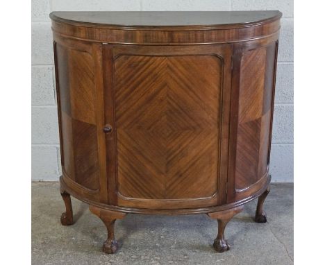 Mahogany Demi Lune Commode Cabinet, 103cm high, 103cm wide, 38cm deep