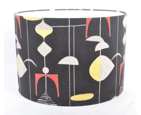 Sanderson - A large later 20th century 'Mobiles' lamp light shade by Sanderson. The shade of black ground with yellow, red &a