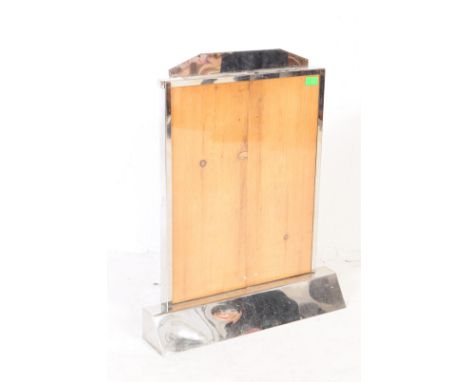 A 1930s Art Deco vintage point of sale shop advertising restaurant display menu board having a glazed front with chrome slope