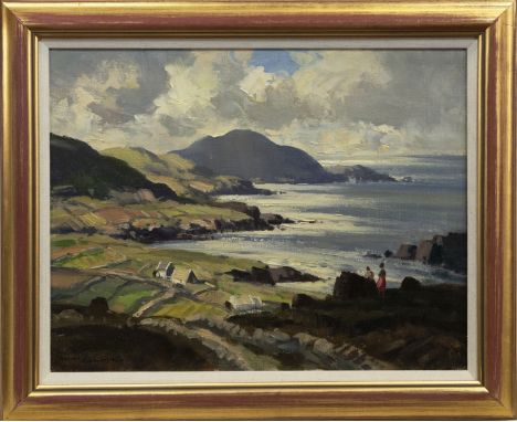 * MAURICE CANNING WILKS (IRISH 1910 - 1984), EVENING LIGHT, BALLINSKELLIGS BAY oil on canvas, signed, titled verso 35cm x 46c