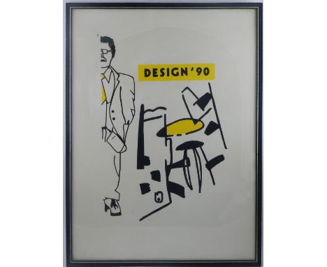 20th century British school, 'Design 90', lithograph. H: 59cm W: 43cm