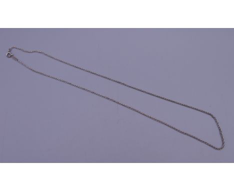 A Tiffany &amp; Co silver chain. 44 cm long. 2.9 grammes.