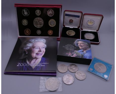 A quantity of various boxed silver and other proof coins, etc.