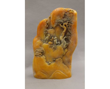 A model of Chinese boulder carving. 22 cm high.