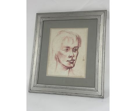 Hamish Lawrie (Scottish 1919-1987), Portrait of a girl, pastel and chalk, signed bottom right, framed. (30cmx23.5cm)