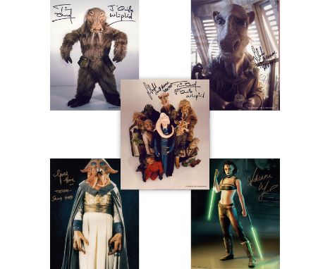 Blowout Sale! Lot of 5 Star Wars hand signed 10x8 photos. This beautiful lot of 5 hand signed photos depict Tim Dry (J'Quille