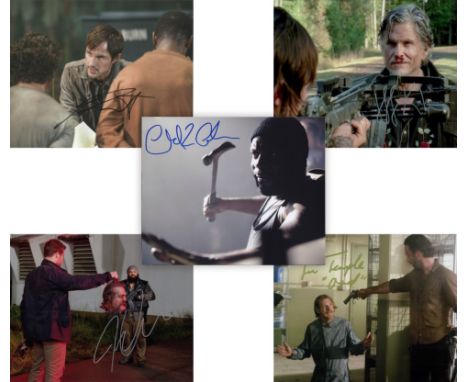 Blowout Sale! Lot of 5 The Walking Dead hand signed 10x8 photos. This beautiful lot of 5 hand signed photos depict Andrew Wes
