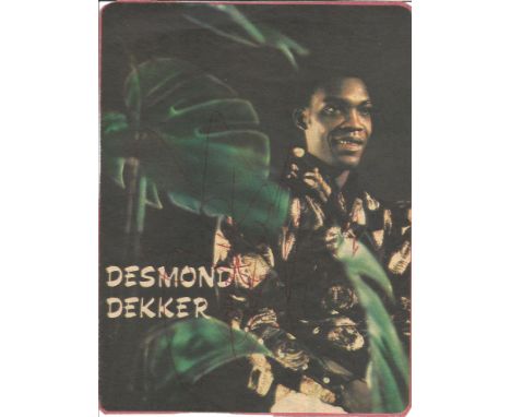 Desmond Dekker (1941-2006) Singer Signed Vintage Picture. Condition 8/10. All autographs come with a Certificate of Authentic