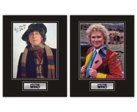Set of 2 Stunning Displays! Doctor Who hand signed professionally mounted displays. This beautiful set of 2 displays consist 