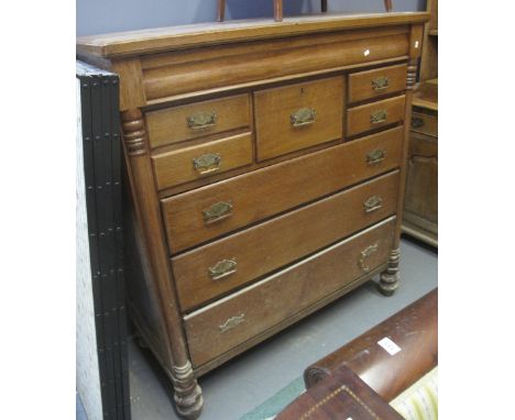 19th Century oak Scotch chest. Water damaged, no reserve. (B.P. 24% incl. VAT)