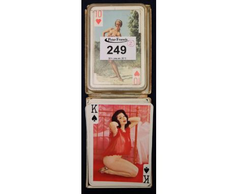 Two sets of saucy playing cards with female nudes. Original boxes. (2)(B.P. 24% incl. VAT)