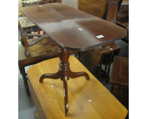 Victorian style mahogany rectangular tripod occasional table. (B.P. 24% incl. VAT)