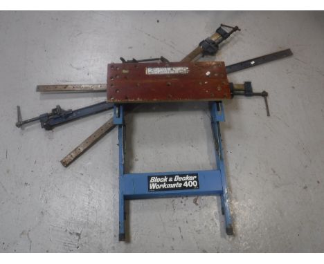 A Black &amp; Decker Workmate together with three Record sash clamps and three Record G-clamps 