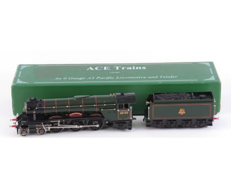AN ACE TRAINS O GAUGE A3 PACIFIC  LOCOMOTIVE AND TENDER modeled as 'The Flying Scotsman' in its original box, box measures 55