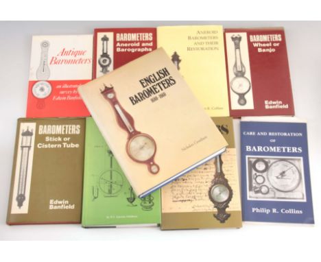 9 Books - Aneroid Barometers and their restoration by Philip R. Collins 1998 Hardback, Barometers Wheel or Banjo by Edwin Ban