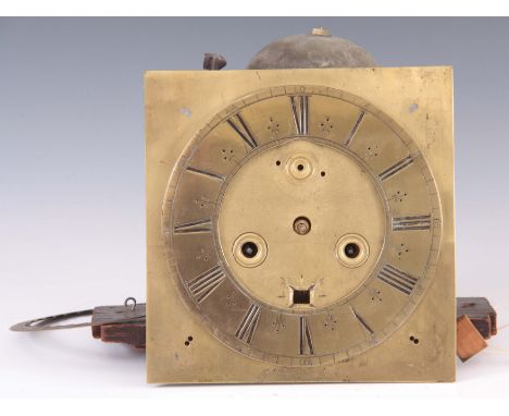 A 10" LONGCASE CLOCK DIAL SIGNED JOHN WISE with an associated period eight-day weight driven movement 