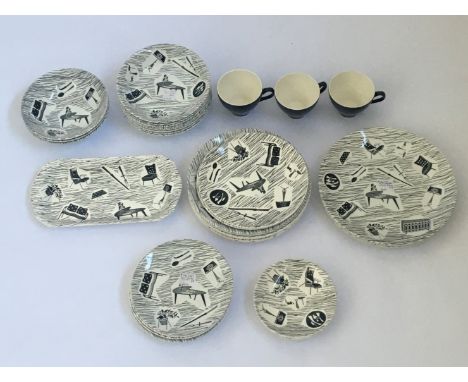 An approx. 35 piece Ridgway Potteries Homemaker part tea service including bowls, plates, cups, saucers, etc. IMPORTANT: Onli