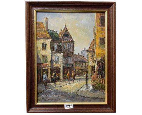 Martin (20th century)Landscape with Treesigned oil on canvas; together with P. Peters, Street Scene with Figures and a furthe