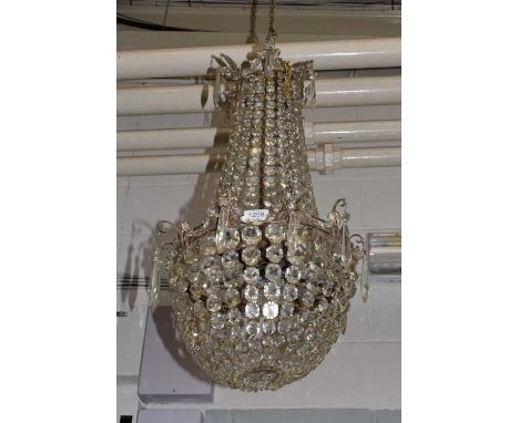 A lustre drop ceiling light, 66cm drop