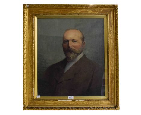C S Jackson (19th/20th century)Portrait of an Edwardian gentleman, head and shouldersSigned, oil on canvas, 60cm by 49.5cm