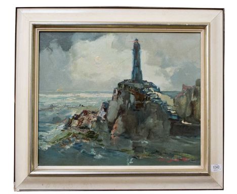 O.Wot? (Contemporary), "Au Milieu Des Lavande", oil on canvas, titled and dated 1983 verso, 22.5cm by 31.5cm; together with a
