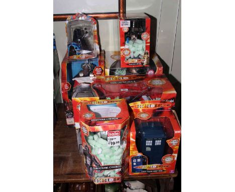 Collection of Doctor Who boxed items including Tardis Talking Money Bank, radio controlled K-9, etc
