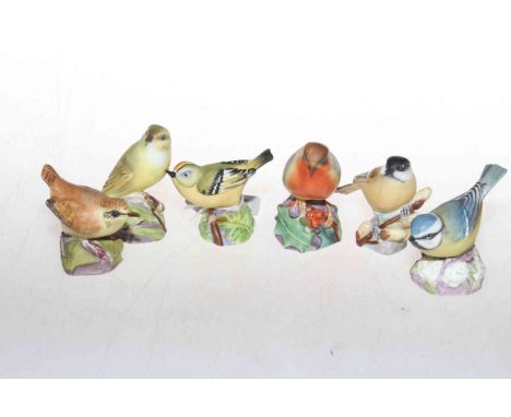 Six Royal Worcester bird models