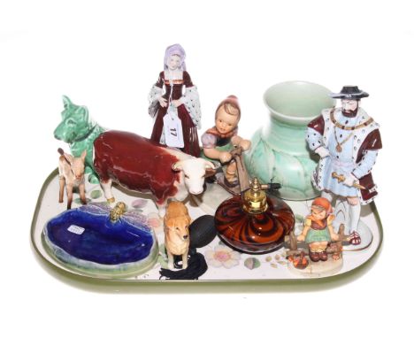 Royal Doulton Coal Tar soap dish, Sylvac dog, Hummel figures, etc