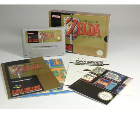 The Legend of Zelda, A Link to the Past, SNES cartridge, including original box, insert, manual, poster, map, club Nintendo c