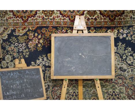 Two vintage chalkboards on easels 