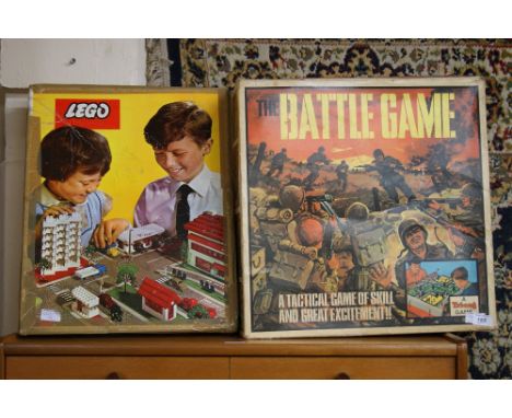 Vintage boxed Lego city game (A/F) plus a vintage battle game by Triang (A/F)