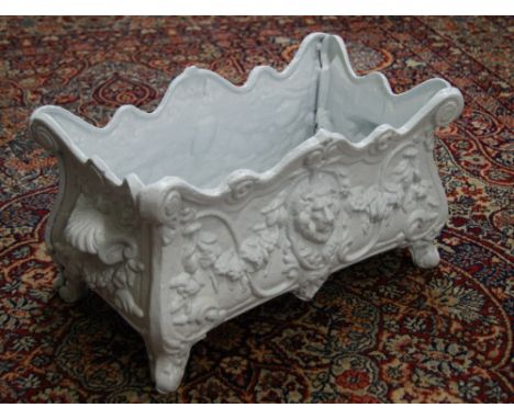 Coalbrookdale-style painted cast iron planter