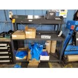 Lot - (2) Heavy Duty Steel Workbenches; 24 in. x 60 in. x 60 in. high, Welded One-Piece (Contents