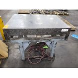 Tru-Stone 36 in. x 48 in. x 6 in., Grade "B" Granite Surface Plate, S/N: 32651; with Stand