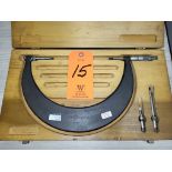Scherr Tumico 5 - 8 in. Outside Micrometer; with Wood Case, Accessories (as Shown)