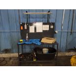 Heavy Duty Steel Workbench; 24 in. x 60 in. x 84 in. high, Welded One-Piece, with Backsplash &