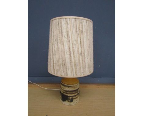 Retro ceramic table lamp with shade (no plug)