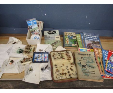 Vintage fishing fly's and related books