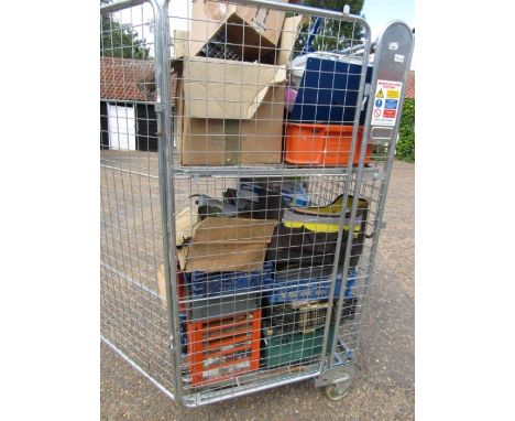 A stillage of mostly tools and garden items