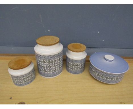 Retro Hornsea Tapestry storage canisters and tureen&nbsp;
