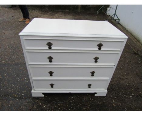 Painted vintage 4 drawer chest H83cm W92cm D48cm approx&nbsp;