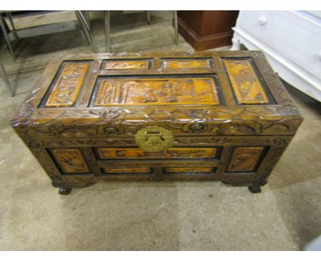 A carved trunk